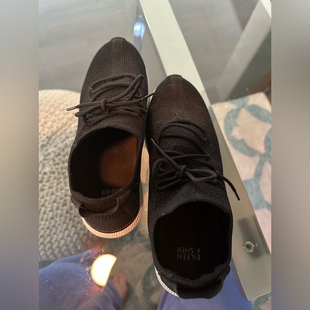 Eileen Fisher black sneakers, size 8 - Picture 3 of 11